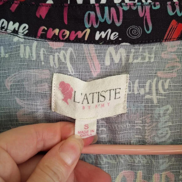 L'atiste Colorful Graffiti Print Full Length Belted Mechanic Style Jumpsuit - Picture 6 of 16